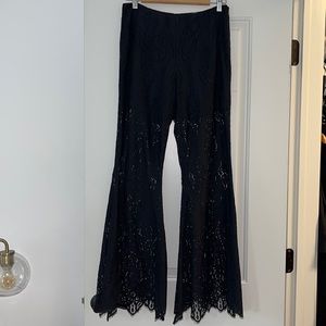 Elie Tahari black lace pants